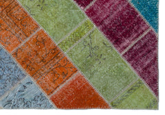 Iskece Bej Patchwork Yün El Dokuma Halısı 160 x 230 Apex Unique