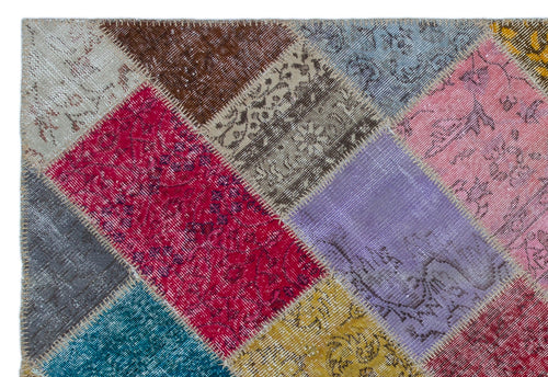 Iskece Bej Patchwork Yün El Dokuma Halısı 160 x 230 Apex Unique