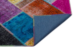 Iskece Bej Patchwork Yün El Dokuma Halısı 160 x 230 Apex Unique