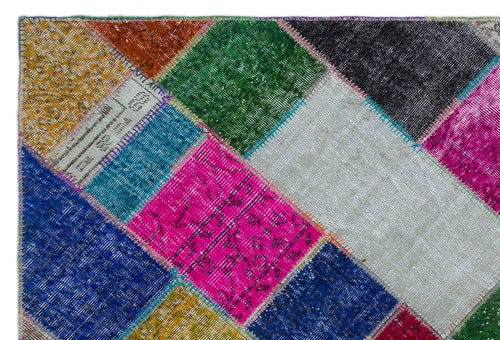 Iskece Bej Patchwork Yün El Dokuma Halısı 160 x 230 Apex Unique