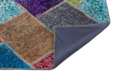 Iskece Bej Patchwork Yün El Dokuma Halısı 160 x 230 Apex Unique