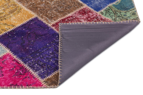 Iskece Bej Patchwork Yün El Dokuma Halısı 160 x 230 Apex Unique