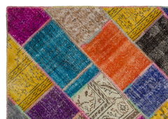 Iskece Bej Patchwork Yün El Dokuma Halısı 160 x 230 Apex Unique