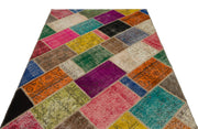 Iskece Bej Patchwork Yün El Dokuma Halısı 160 x 230 Apex Unique