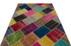 Iskece Bej Patchwork Yün El Dokuma Halısı 160 x 230 Apex Unique