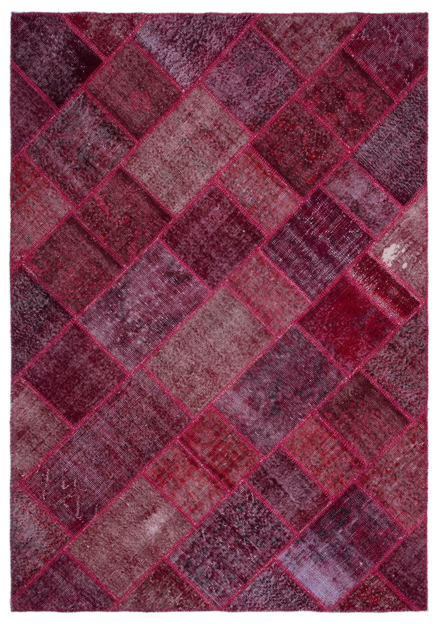 Bordeaux Teppich mit geometrischem Muster, Wolle 160x230 cm – im Wohnzimmer