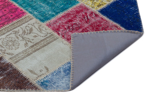 Iskece Bej Patchwork Yün El Dokuma Halısı 160 x 230 Apex Unique