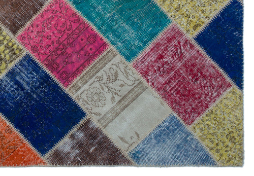 Iskece Bej Patchwork Yün El Dokuma Halısı 160 x 230 Apex Unique