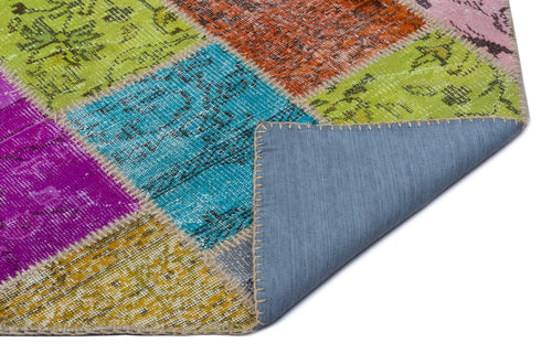 Iskece Bej Patchwork Yün El Dokuma Halısı 160 x 230 Apex Unique