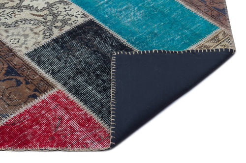 Iskece Bej Patchwork Yün El Dokuma Halısı 160 x 230 Apex Unique