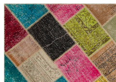 Iskece Bej Patchwork Yün El Dokuma Halısı 160 x 230 Apex Unique