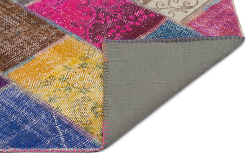 Iskece Bej Patchwork Yün El Dokuma Halısı 160 x 230 Apex Unique