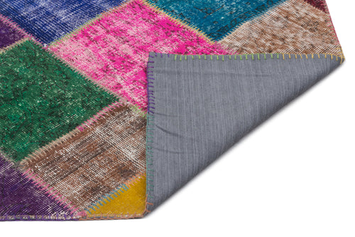 Iskece Bej Patchwork Yün El Dokuma Halısı 160 x 230 Apex Unique