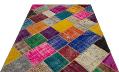 Iskece Bej Patchwork Yün El Dokuma Halısı 160 x 230 Apex Unique