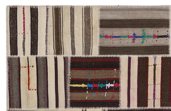Gri Anadolu Bohem Geometrik Yün Halı 160x230 - Özel Seri