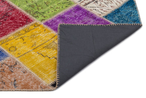 Iskece Bej Patchwork Yün El Dokuma Halısı 160 x 230 Apex Unique