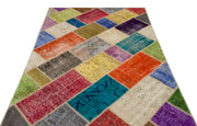 Iskece Bej Patchwork Yün El Dokuma Halısı 160 x 230 Apex Unique