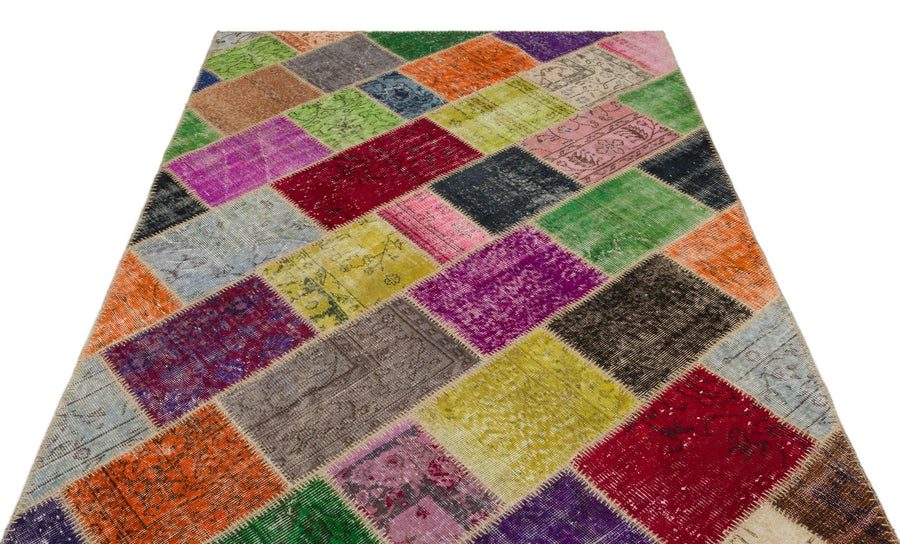 Bej Anadolu Eskitme Vintage Yün Halı 160x230 - Özel Seri