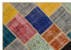 Iskece Bej Patchwork Yün El Dokuma Halısı 160 x 230 Apex Unique