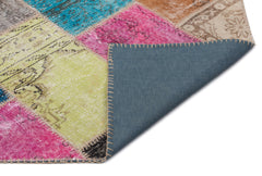 Iskece Bej Patchwork Yün El Dokuma Halısı 160 x 230 Apex Unique