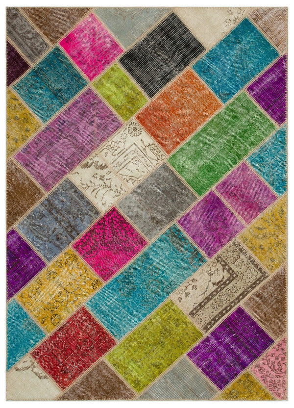 Bej Anadolu Eskitme Vintage Yün Halı 160x230 - Özel Seri