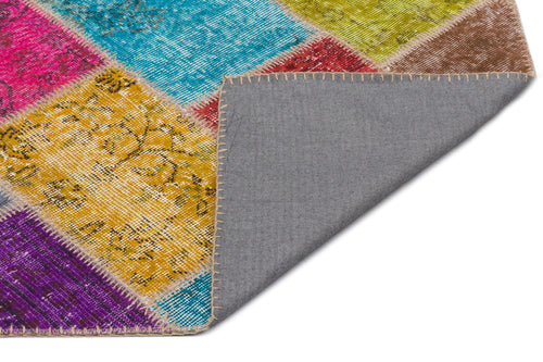 Iskece Bej Patchwork Yün El Dokuma Halısı 160 x 230 Apex Unique