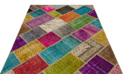 Iskece Bej Patchwork Yün El Dokuma Halısı 160 x 230 Apex Unique