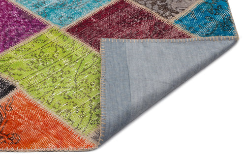 Iskece Bej Patchwork Yün El Dokuma Halısı 160 x 230 Apex Unique