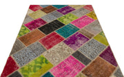 Iskece Bej Patchwork Yün El Dokuma Halısı 160 x 230 Apex Unique
