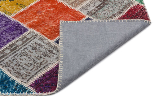 Iskece Bej Patchwork Yün El Dokuma Halısı 160 x 230 Apex Unique