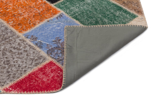 Iskece Bej Patchwork Yün El Dokuma Halısı 160 x 230 Apex Unique