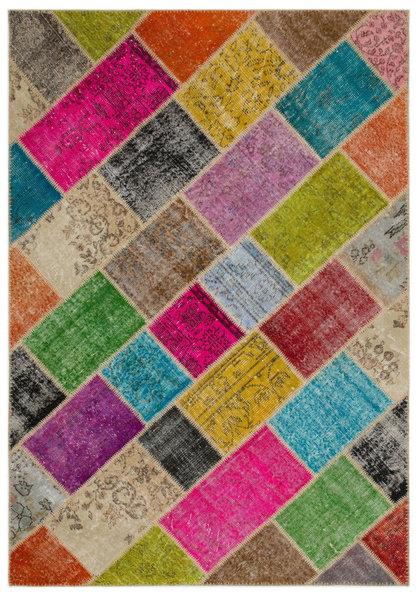 Bej Modern Vintage Yün Halı 160x230
