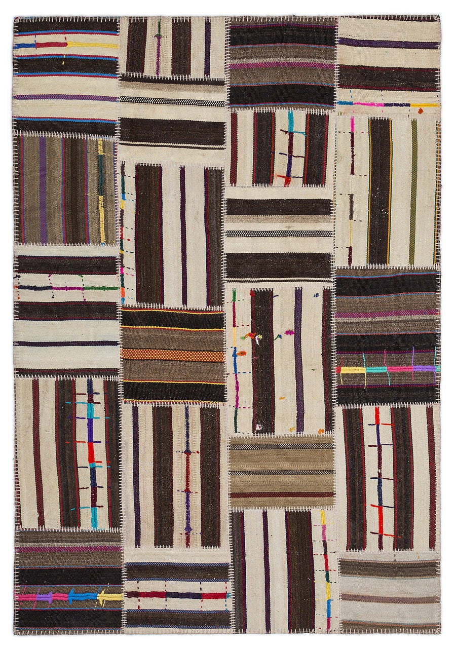 Bej Krem Anadolu Bohem Modern Yün Halı 160x230 - Özel Seri