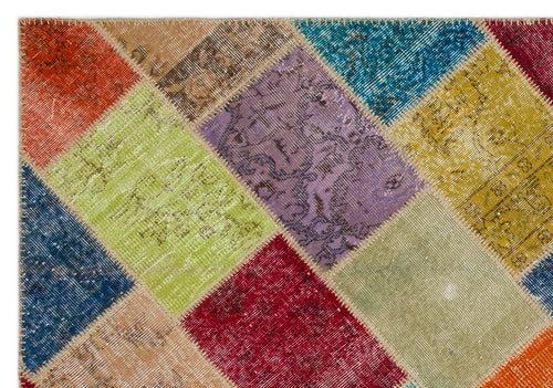 Iskece Bej Patchwork Yün El Dokuma Halısı 160 x 230 Apex Unique