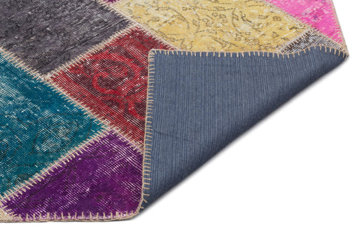 Iskece Bej Patchwork Yün El Dokuma Halısı 160 x 230 Apex Unique