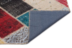 Iskece Bej Patchwork Yün El Dokuma Halısı 160 x 230 Apex Unique