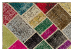 Iskece Bej Patchwork Yün El Dokuma Halısı 160 x 230 Apex Unique