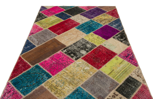 Iskece Bej Patchwork Yün El Dokuma Halısı 160 x 230 Apex Unique