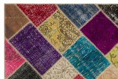 Iskece Bej Patchwork Yün El Dokuma Halısı 160 x 230 Apex Unique