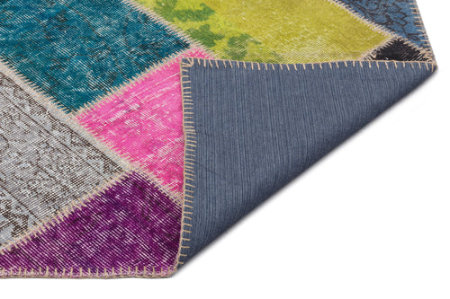 Iskece Bej Patchwork Yün El Dokuma Halısı 160 x 230 Apex Unique