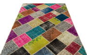 Iskece Bej Patchwork Yün El Dokuma Halısı 160 x 230 Apex Unique