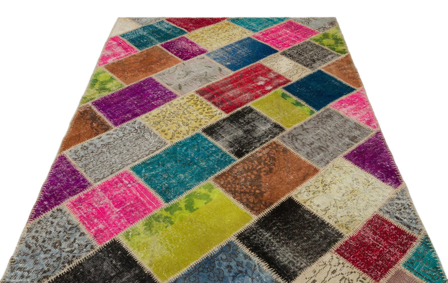 Bej Modern Vintage Yün Halı 160x230
