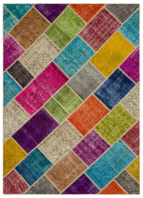Bej Modern Vintage Yün Halı 160x230