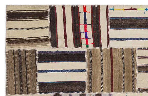 Bej Anadolu Bohem Geometrik Yün Halı 160x230 - Özel Seri
