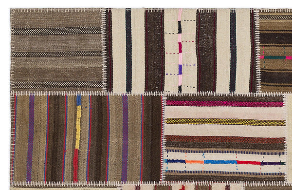 Bej Anadolu Bohem Geometrik Yün Halı 160x230 - Özel Seri