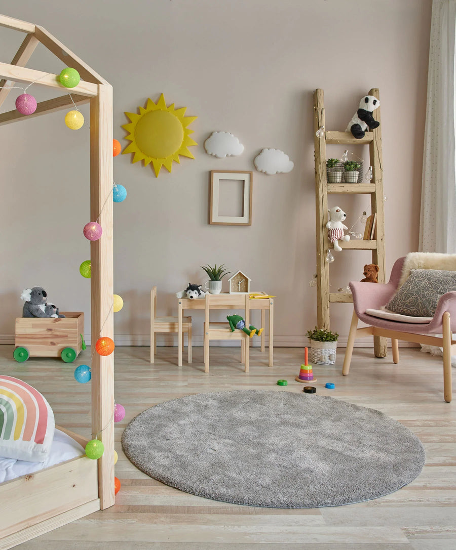 Gri Düz Modern Halı - Pati Dostu - Toz Vermez