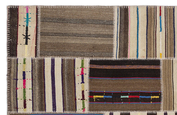 Bej Anadolu Bohem Geometrik Yün Halı 160x230 - Özel Seri