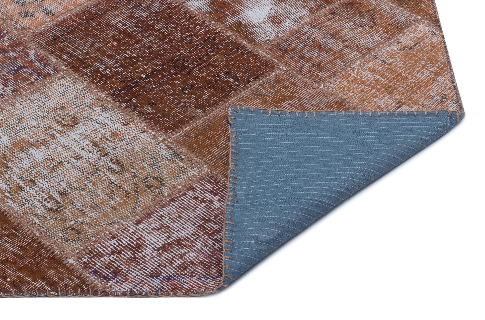 Iskece Kahverengi Eskitme Yün El Dokuma Halısı 120 x 180 Apex Unique