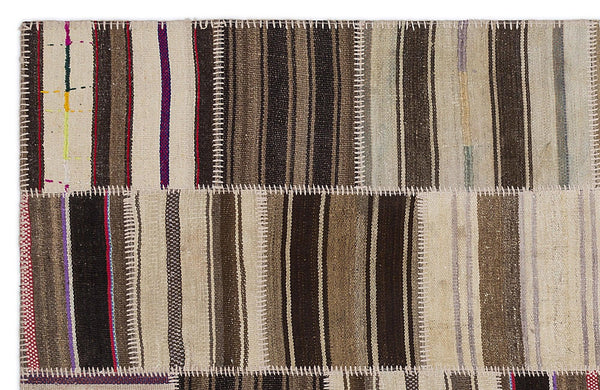 Bej Anadolu Bohem Geometrik Yün Halı 160x230 - Özel Seri