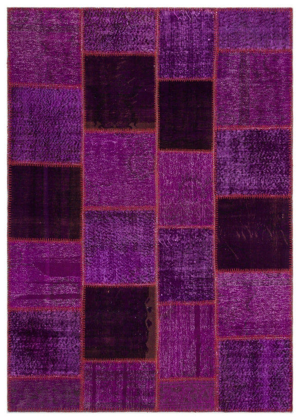Kırmızı Siyah Anadolu Eskitme Geometrik Yün Halı 160x230 - Özel Seri